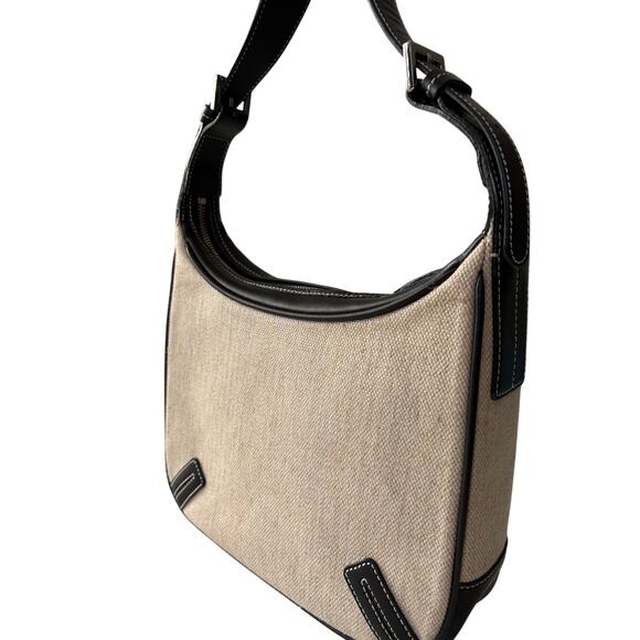 Vintage Burberry Nova Check Canvas Shoulder Bag w/Leather Trim - Picture 9 of 9